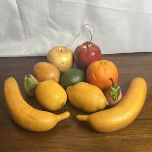 Lot of 11 Faux Fake Artificial Fruit Home Decor Staging Props Realistic Display